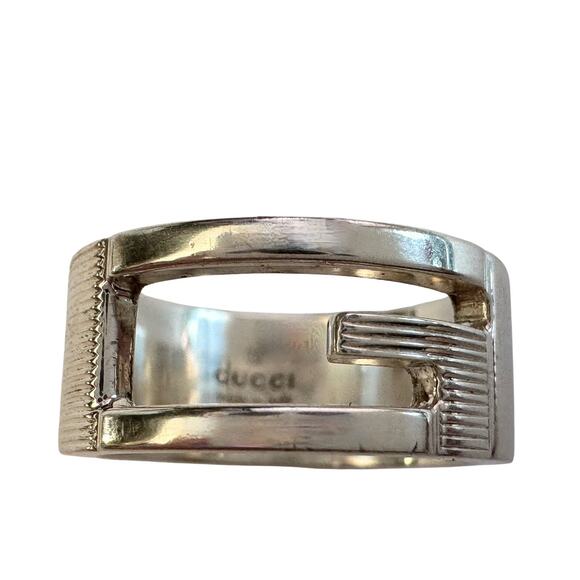 Gucci Abstract G Ring Sterling Silver - Size 4.75 - Picture 11 of 13